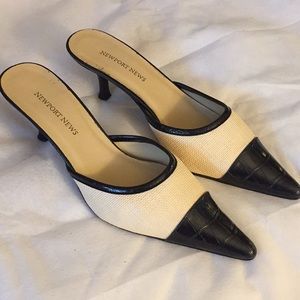 Vintage heel mules
